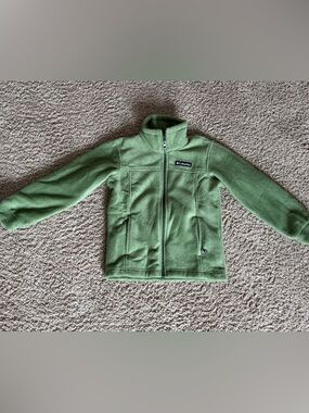 Columbia Boys’ Steens Mountain II Fleece Jacket,Olive Green Zip-Up, NWOT